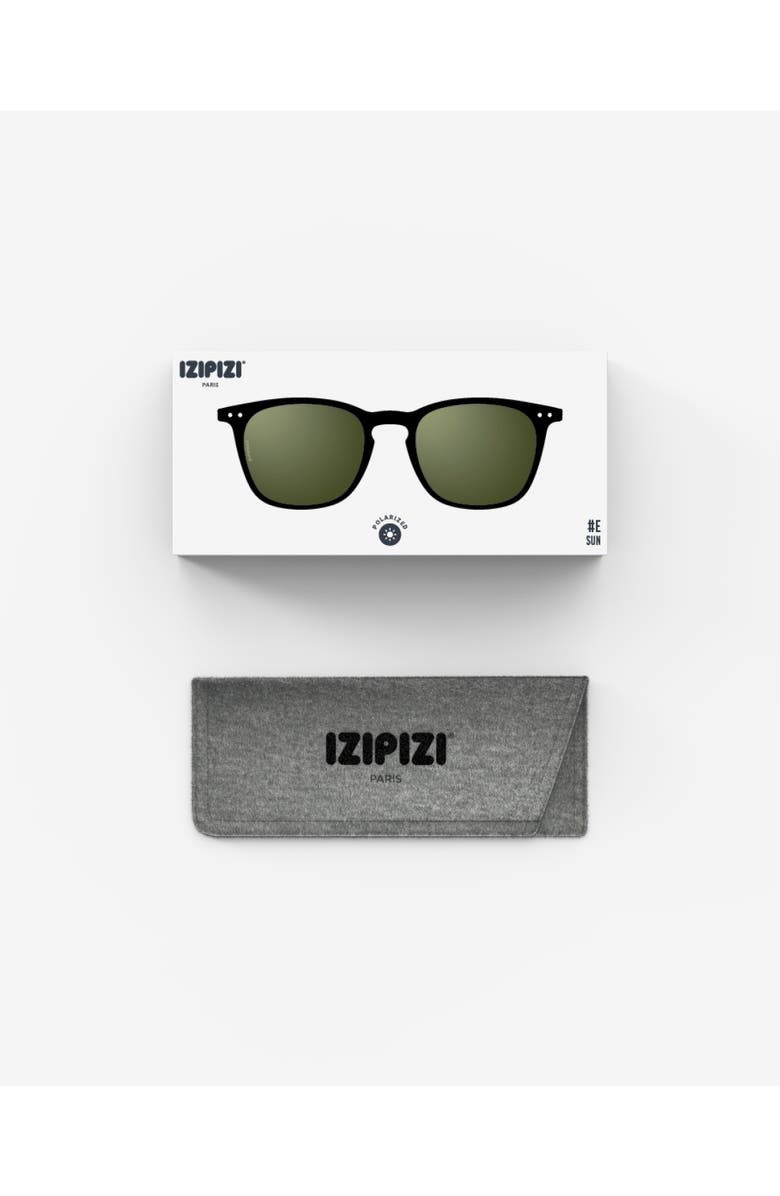 IZIPIZI #E 49mm Trapeze Sunglasses, Alternate, color, Black