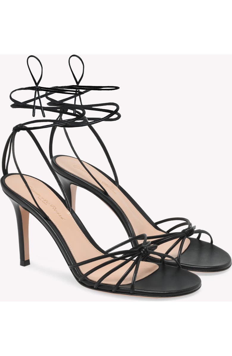 Gianvito Rossi Gwyneth 85 Sandals, Alternate, color, Black Nappa