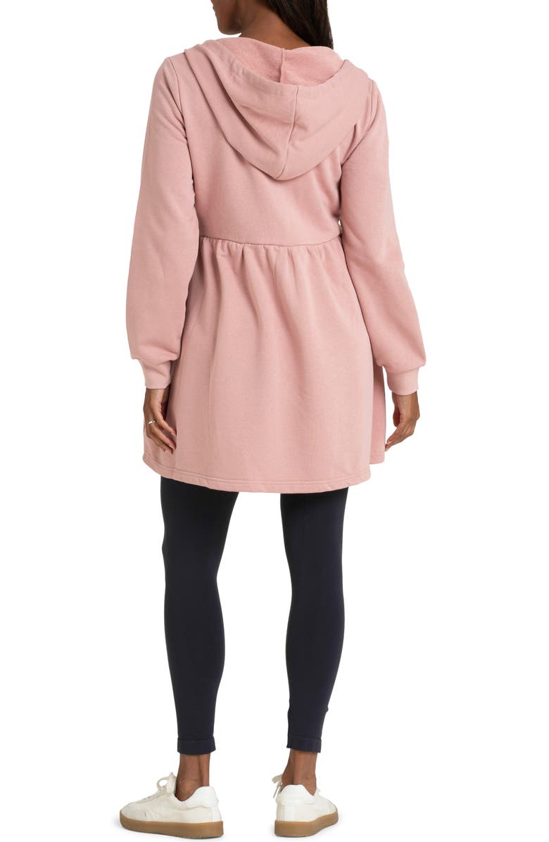 Seraphine Frill Waist Babywear Tunic Maternity Hoodie, Alternate, color, 