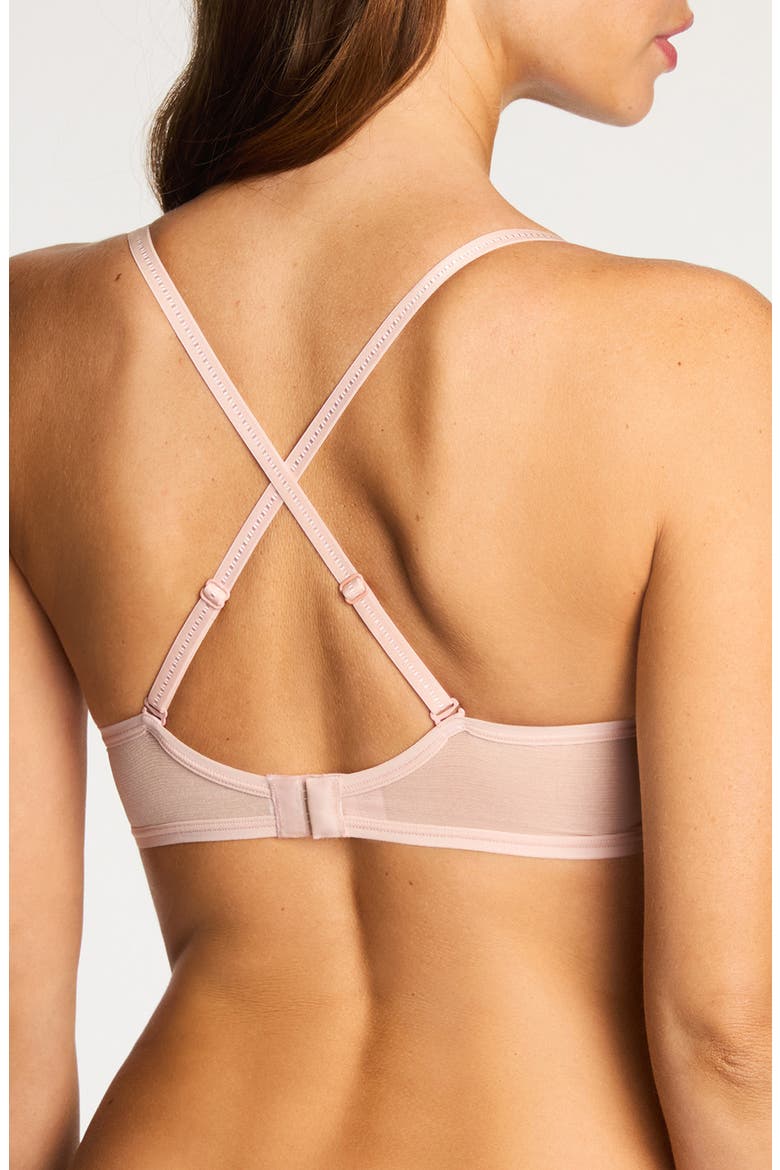 Full Transparency Plunge Underwire Bra, Alternate, color, ROSE SMOKE