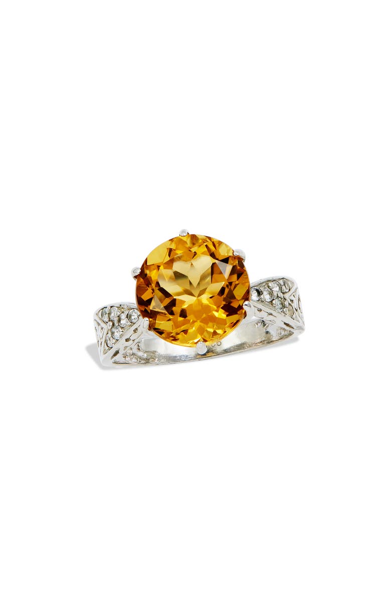 SAVVY CIE JEWELS Citrine & White Topaz Ring, Main, color, 