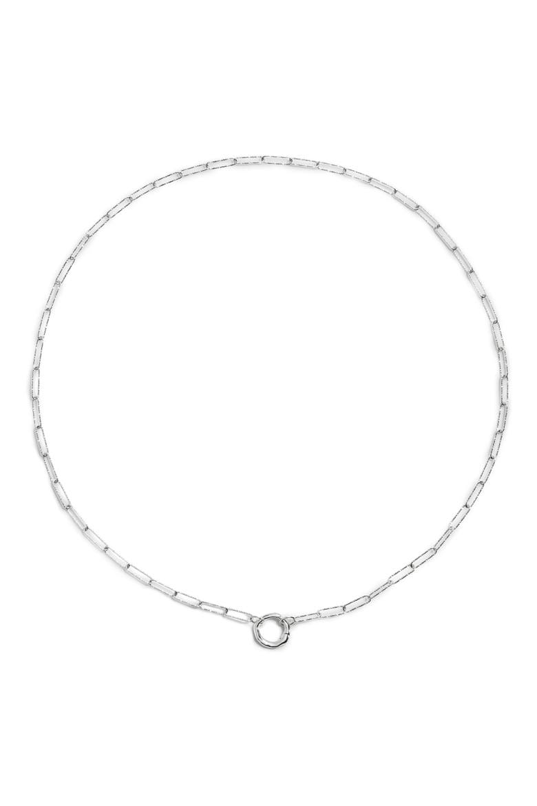 Capture Alta Textured Chain Necklace, Main, color, STERLING SILVER
