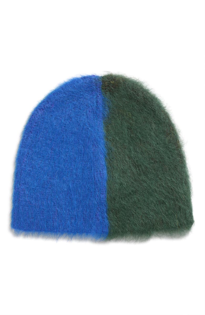 Waste Yarn Project Yaya Brushed Colorblock One of a Kind Beanie, Alternate, color, Blue/ Green
