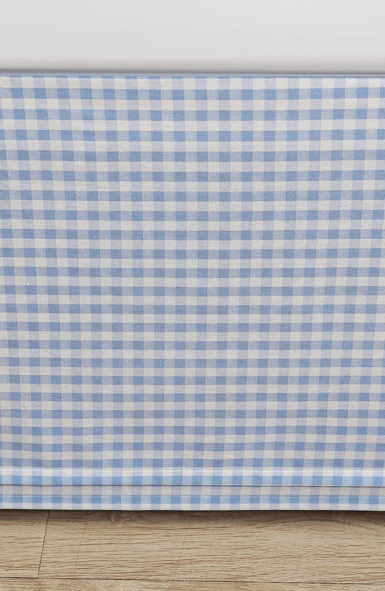Laura Ashley La Classics Ticking Stripe Blue 1-Piece King Bedskirt, Alternate, color, Light Blue