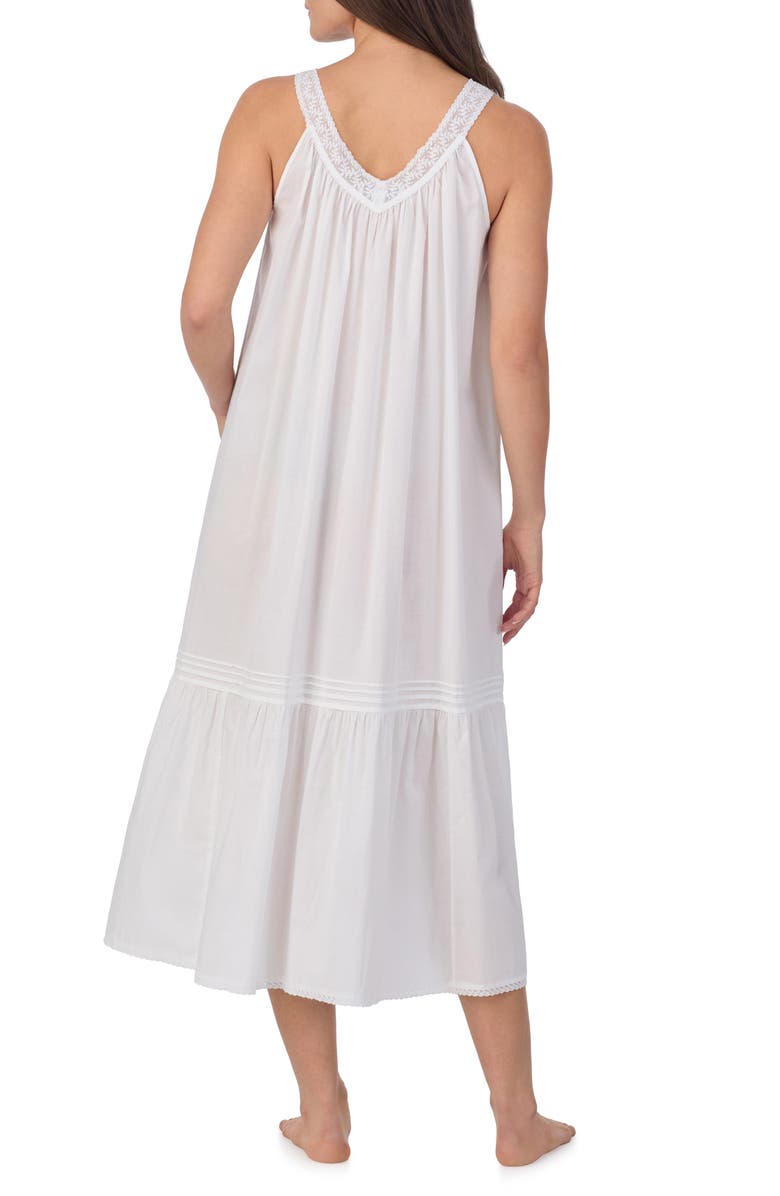 Eileen West Sleeveless Cotton Lawn Ballet Nightgown, Alternate, color, White