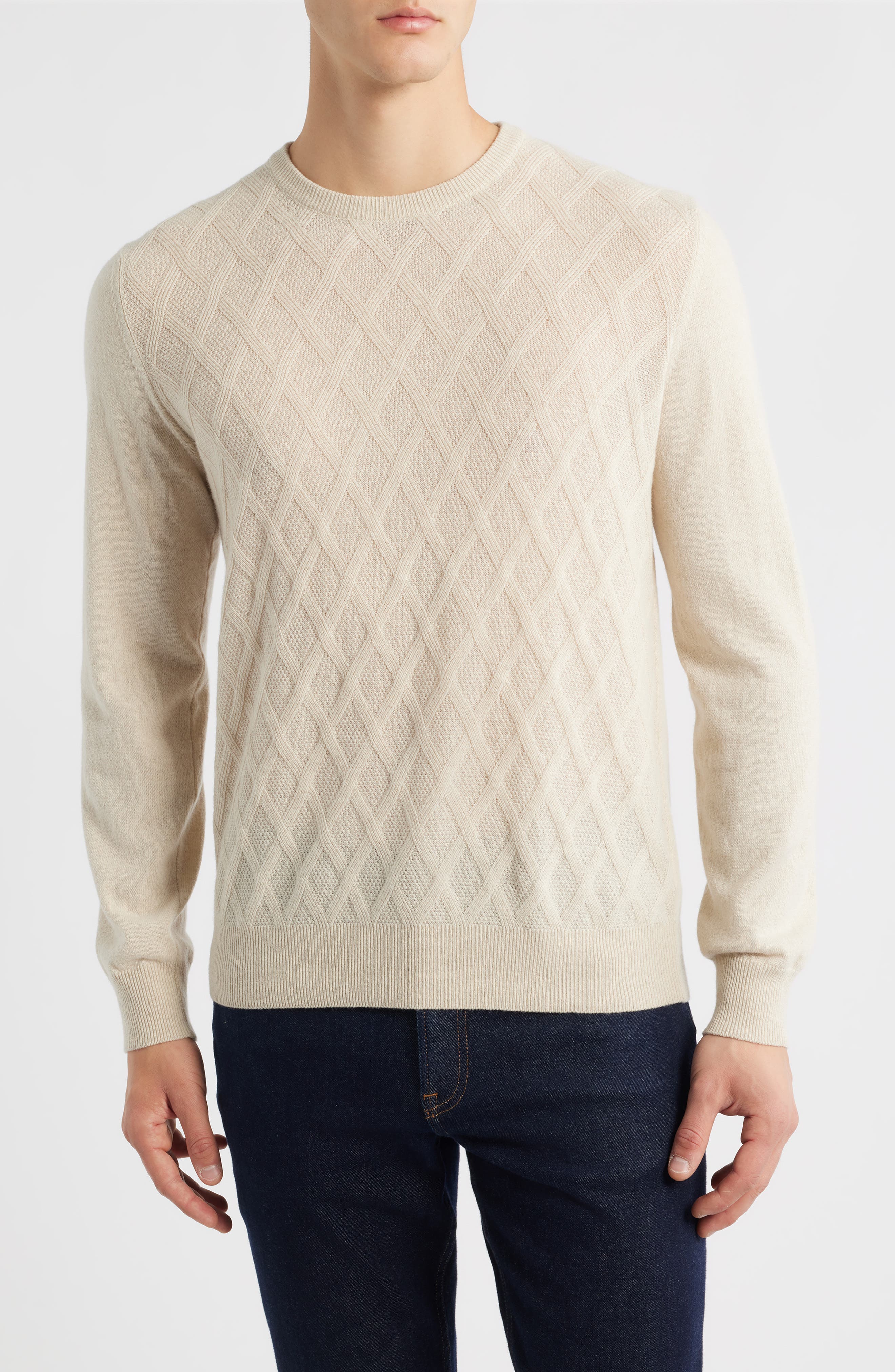 Canali Geo Regular Fit Wool & Cashmere Sweater