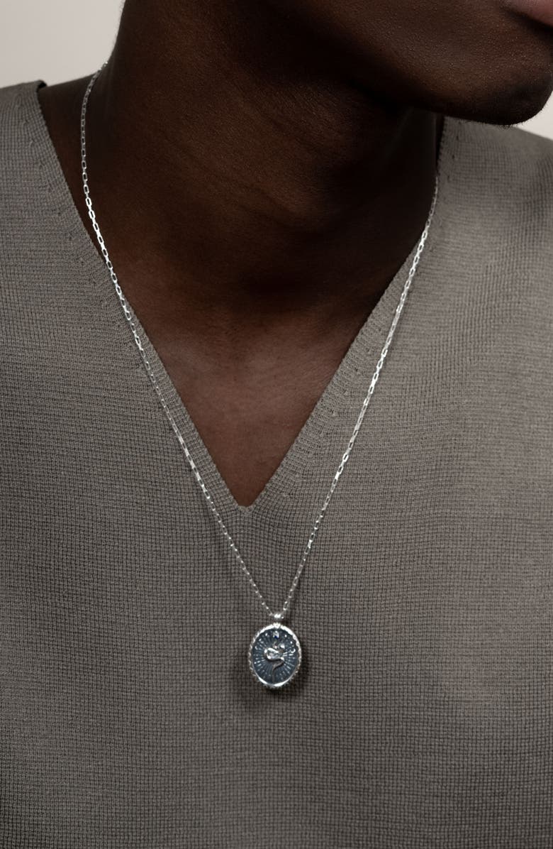 Dower 
Hall Men
s Snake Talisman Necklace, Alternate, color, Sterling Silver