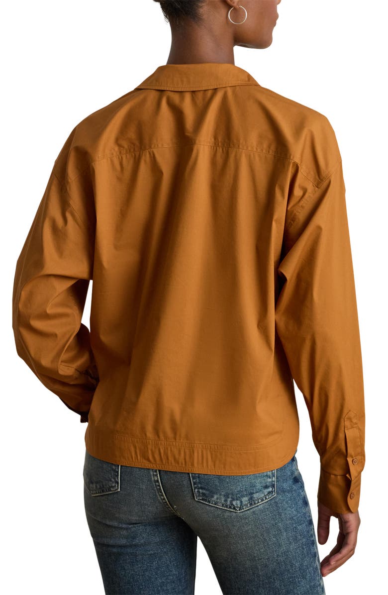 Lauren Ralph Lauren Silky Stretch Cotton Utility Shirt, Alternate, color, Cinnamon Bark