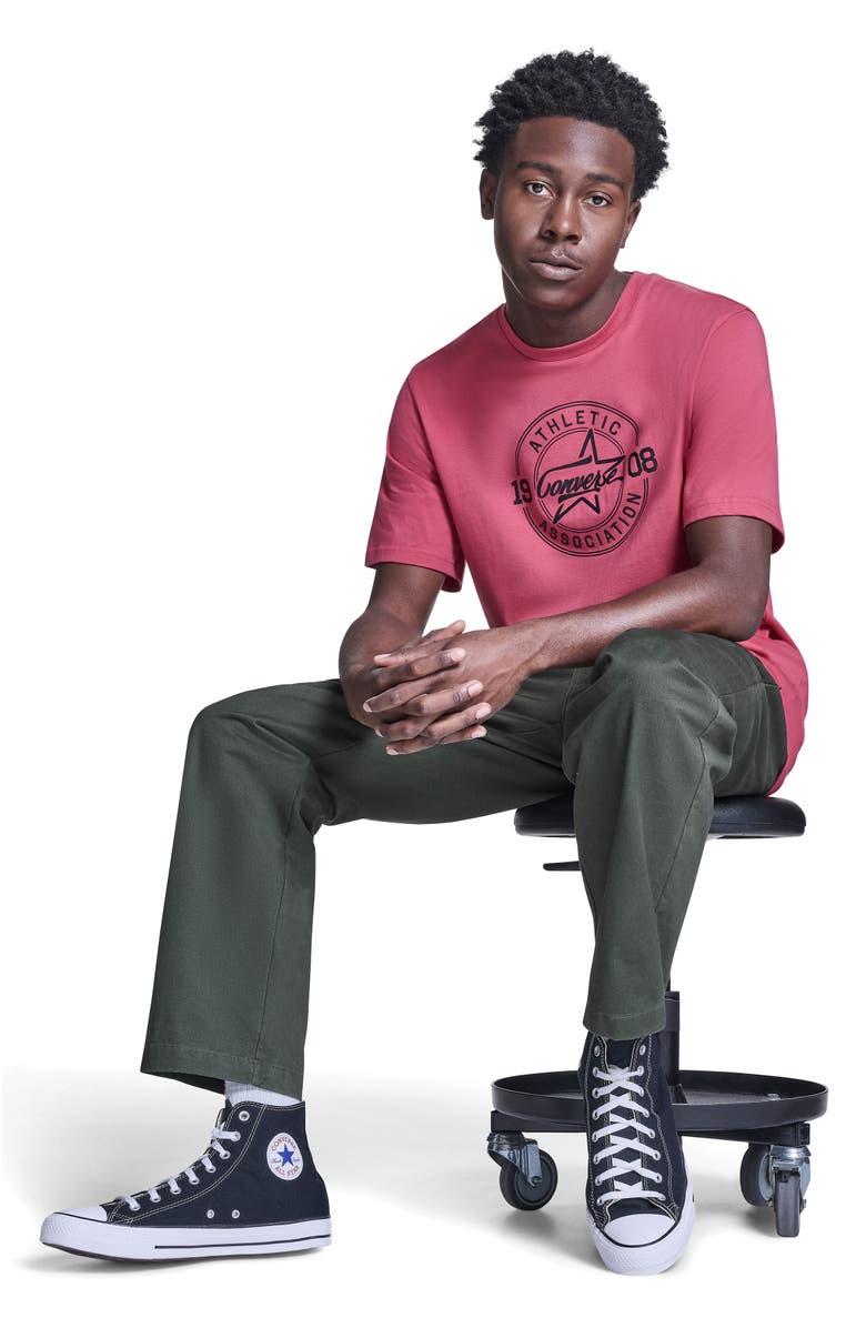 Converse Star Script Tee, Alternate, color, Rose Cherry