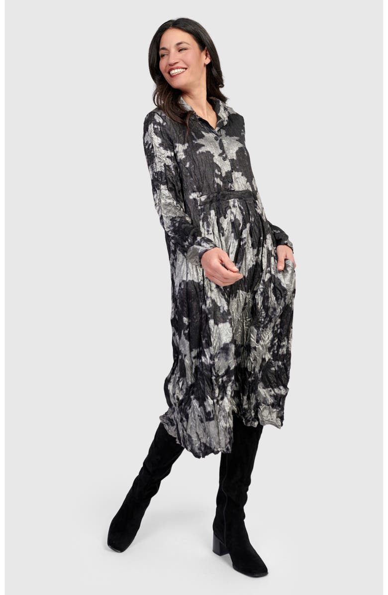 Alembika Chroma Babydoll Shirtdress, Alternate, color, Silver