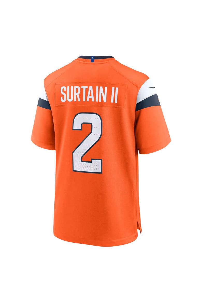 Men's Nike Patrick Surtain II Orange Denver Broncos Mile High Collection Game Jersey, Alternate, color, Orange