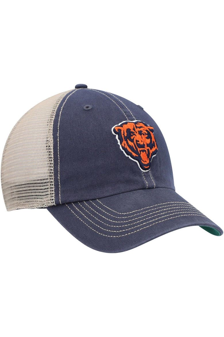Men's '47 Navy/Natural Chicago Bears Trawler Trucker Clean Up Snapback Hat, Alternate, color, Navy