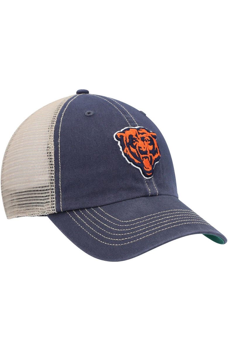 '47 Men's '47 Navy/Natural Chicago Bears Trawler Trucker Clean Up Snapback Hat, Alternate, color, 