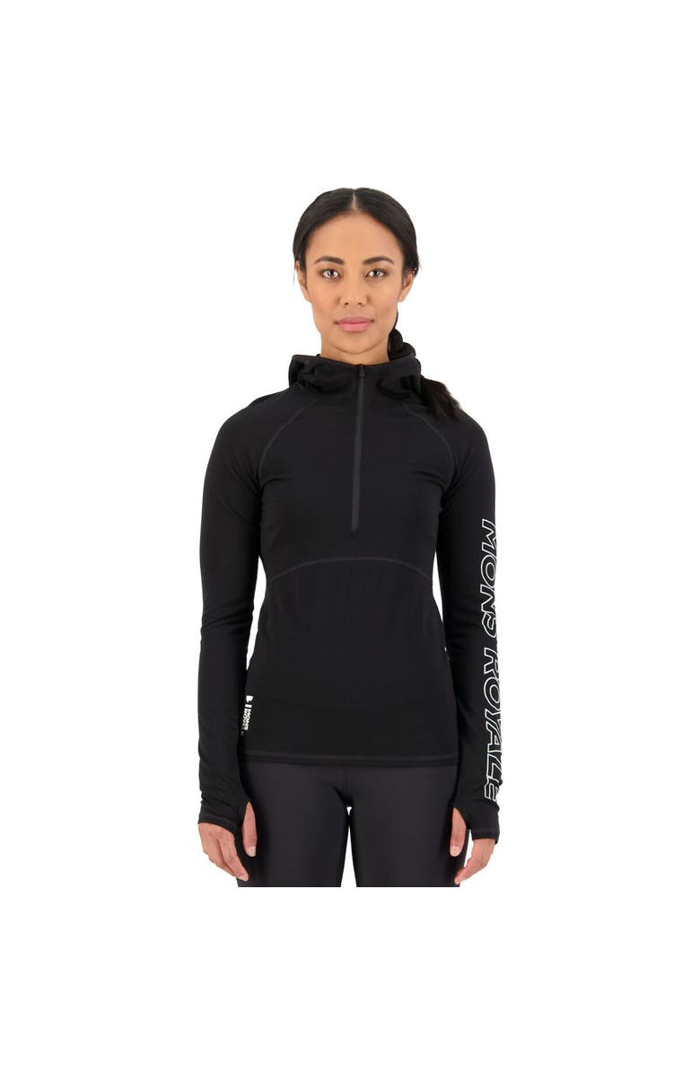 Mons Royale Bella Tech Hooded Top - Women's, Main, color, Black