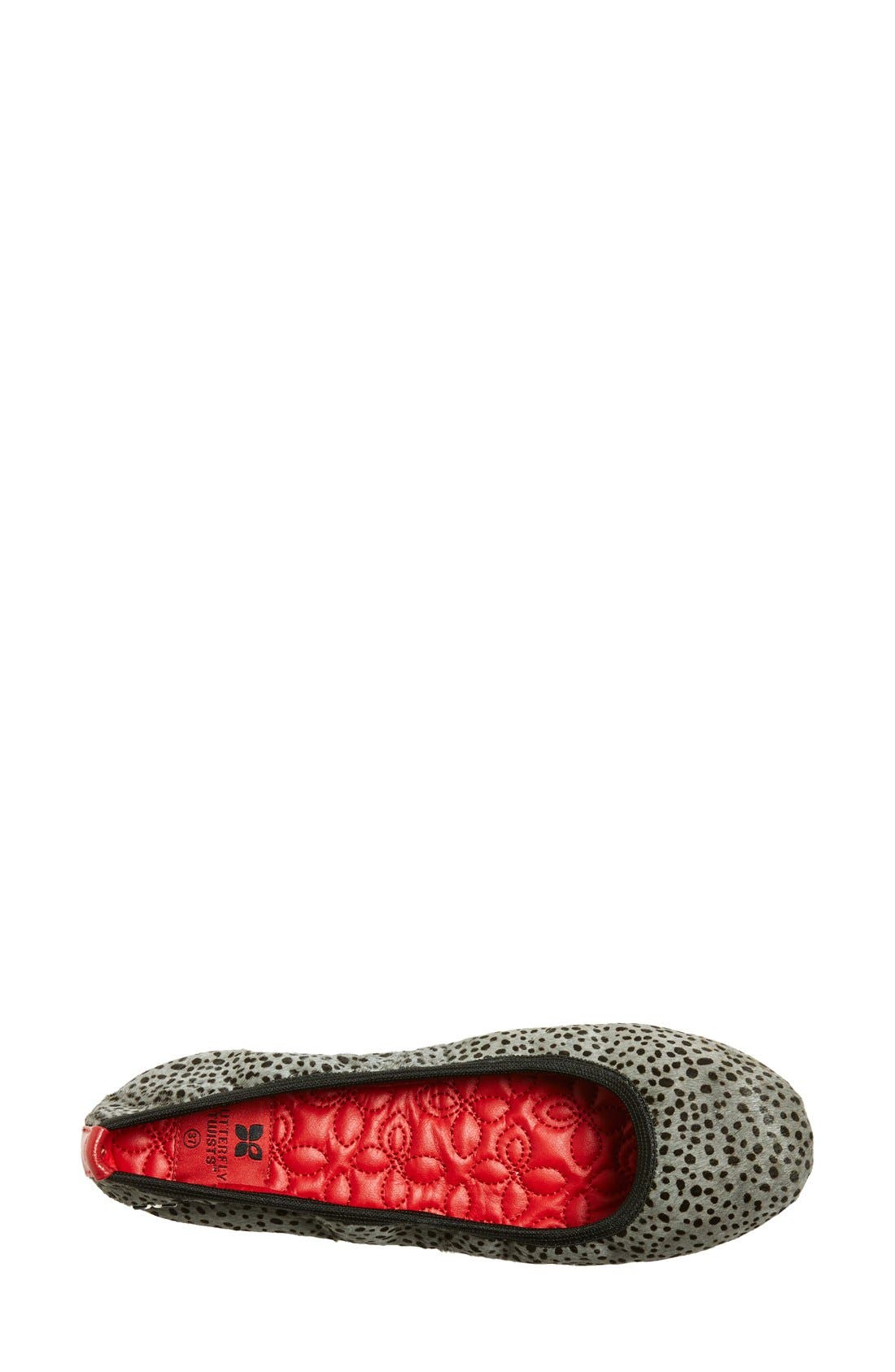 'Leah' Foldable Ballet Flat, Alternate, color, DALMATIAN