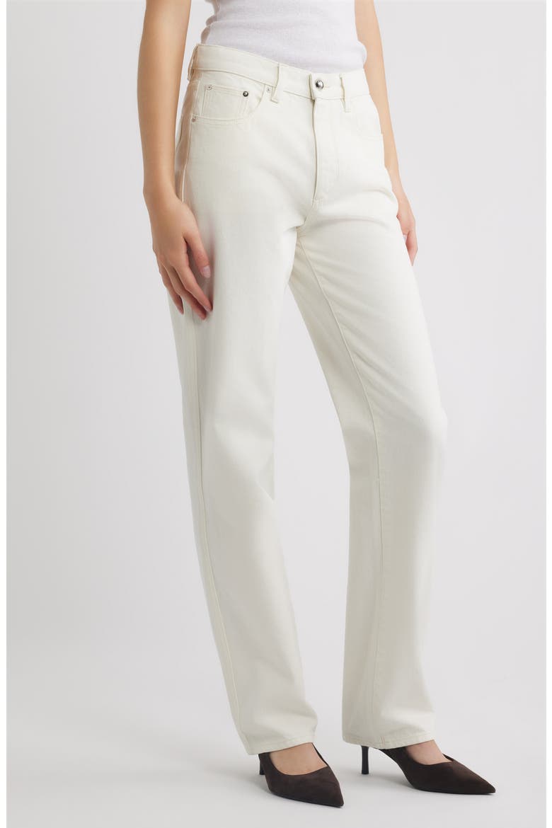 Cate Classic Straight HIGHLUXE™ Jeans, Alternate, color, EGGSHELL