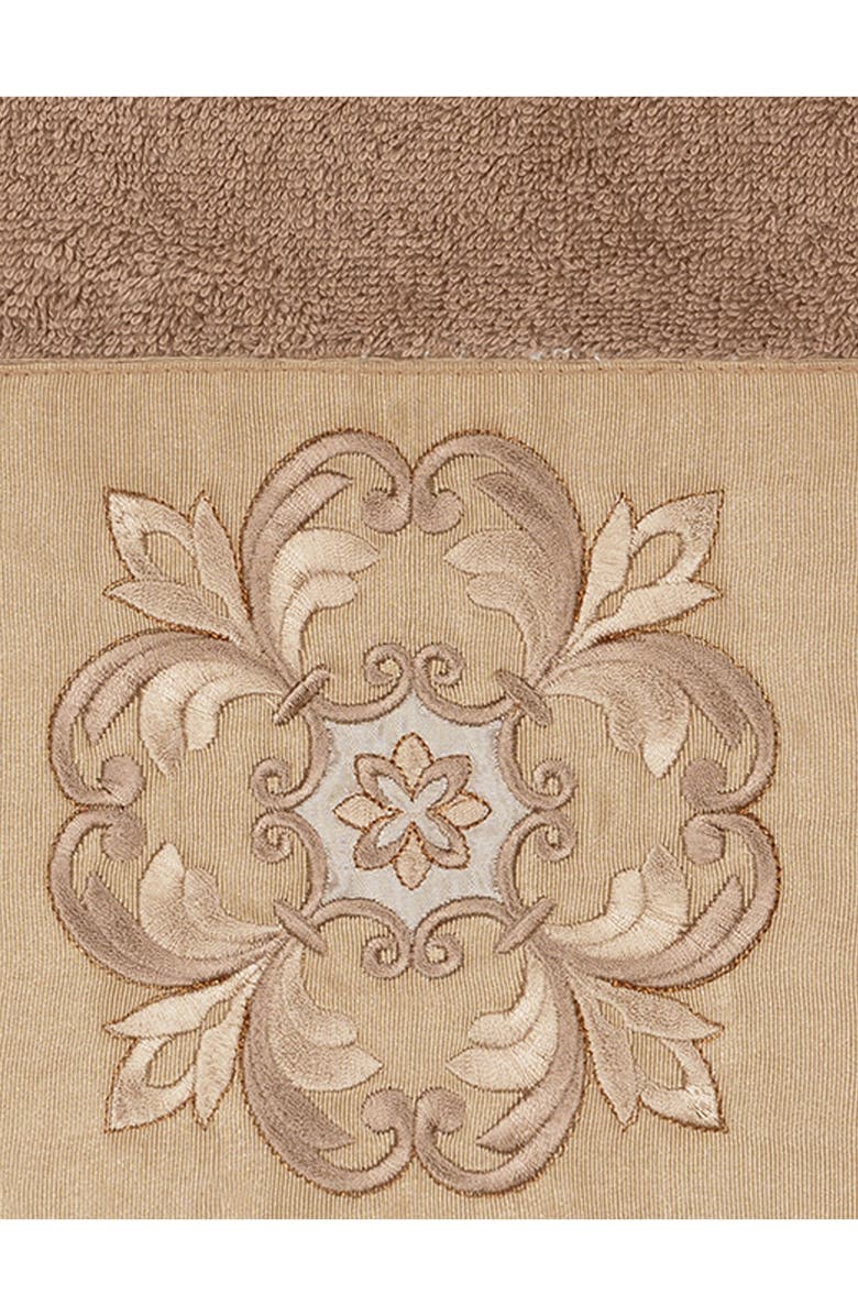Linum Home Textiles Alyssa 3-Piece Embellished Towel - Latte, Alternate, color, Latte