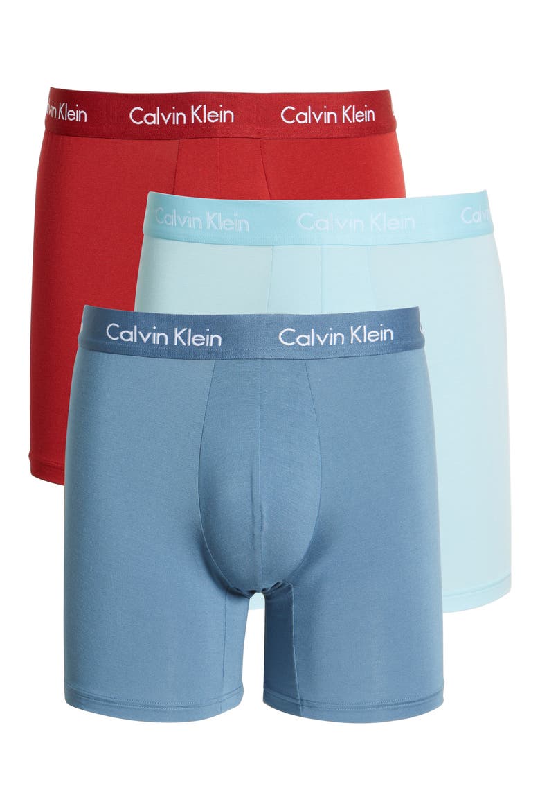 Body 3-Pack Stretch Modal Boxer Briefs, Alternate, color, BLUE/ BLUE/ RED