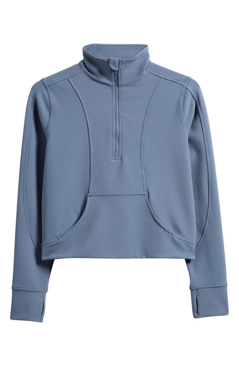 Kids
 Luxe Half Zip Rib Pullover (Little Kid 
Big Kid)