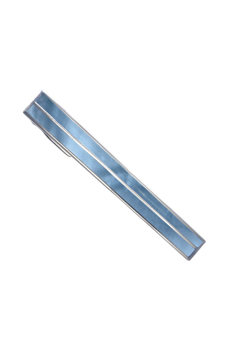 Blue Mother Of Pearl Tie Bar, Main, color, Blue