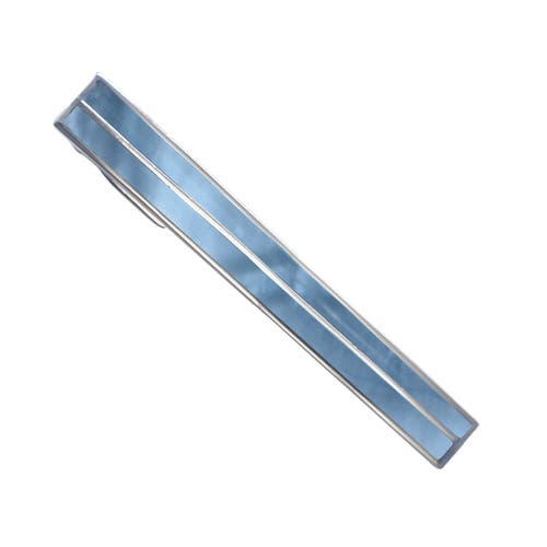 Link Up Blue Mother Of Pearl Tie Bar In Blue