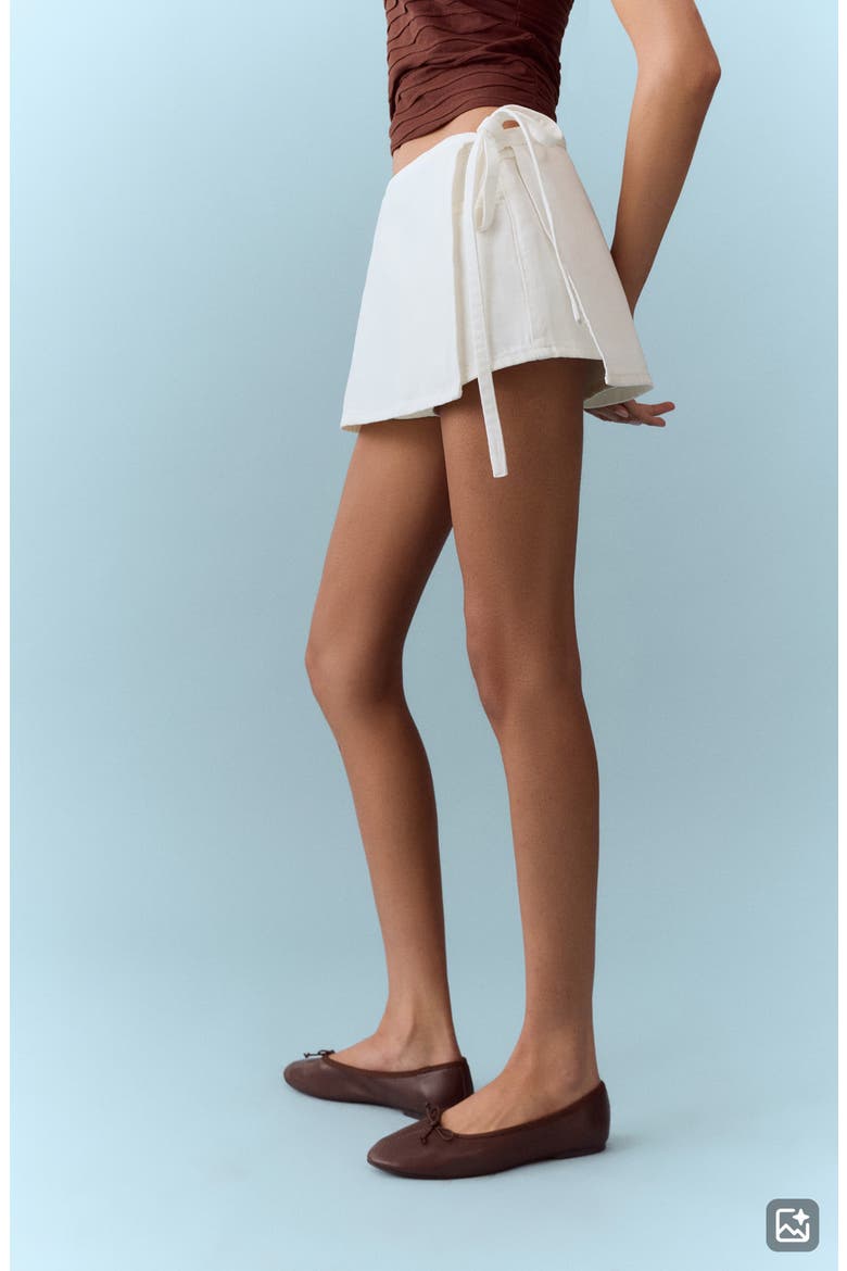 Convertible Denim Skort, Alternate, color, OFF WHITE