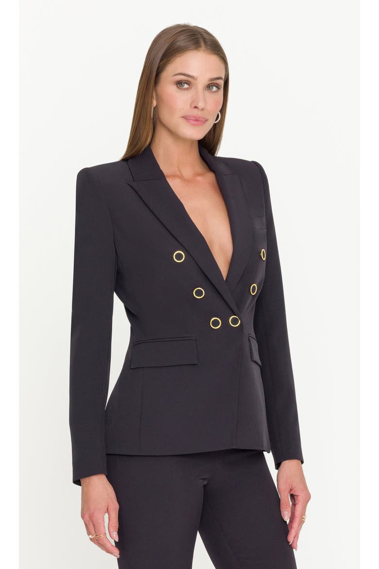 Emilio Crepe Blazer, Alternate, color, Black