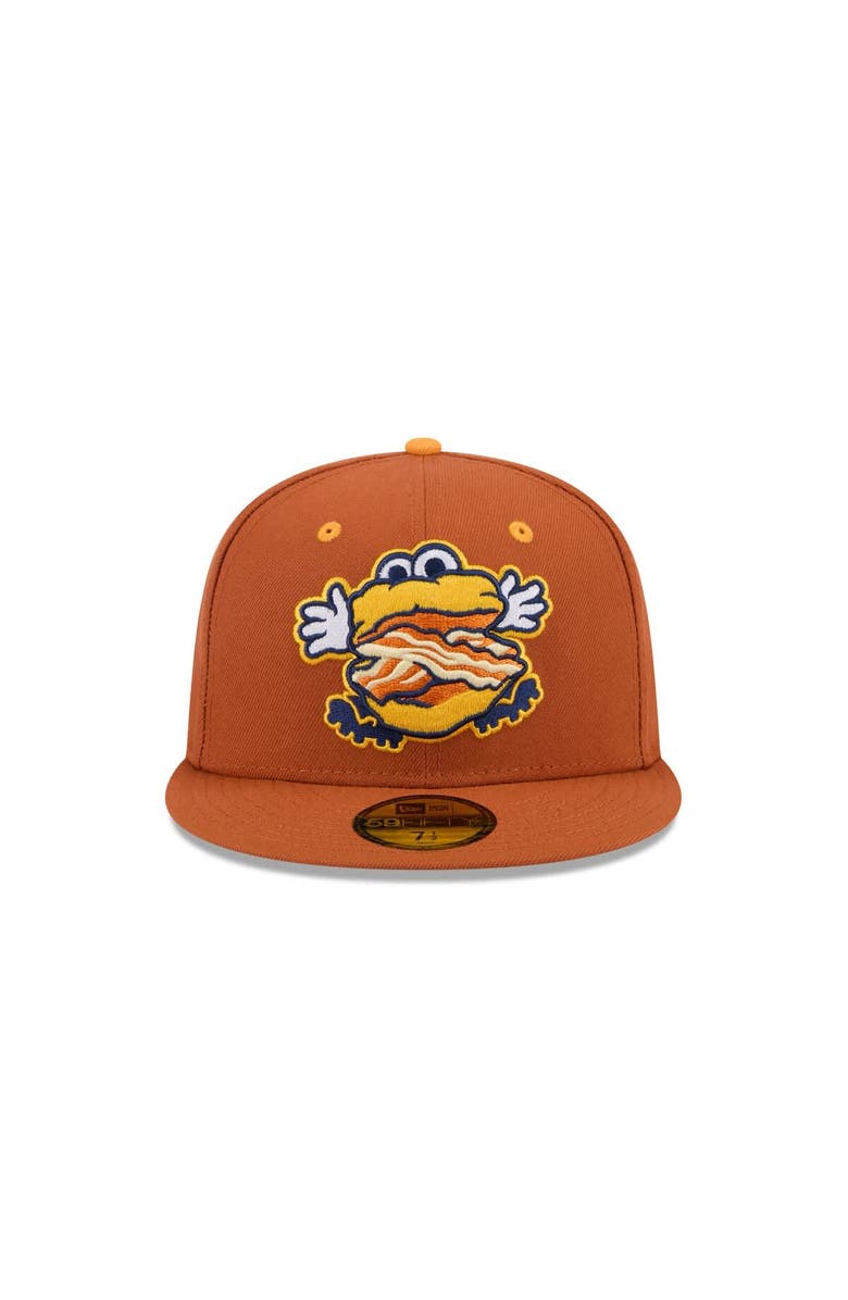 New Era Men's New Era Brown Montgomery Biscuits Theme Nights 59FIFTY Fitted Hat, Alternate, color, Brown