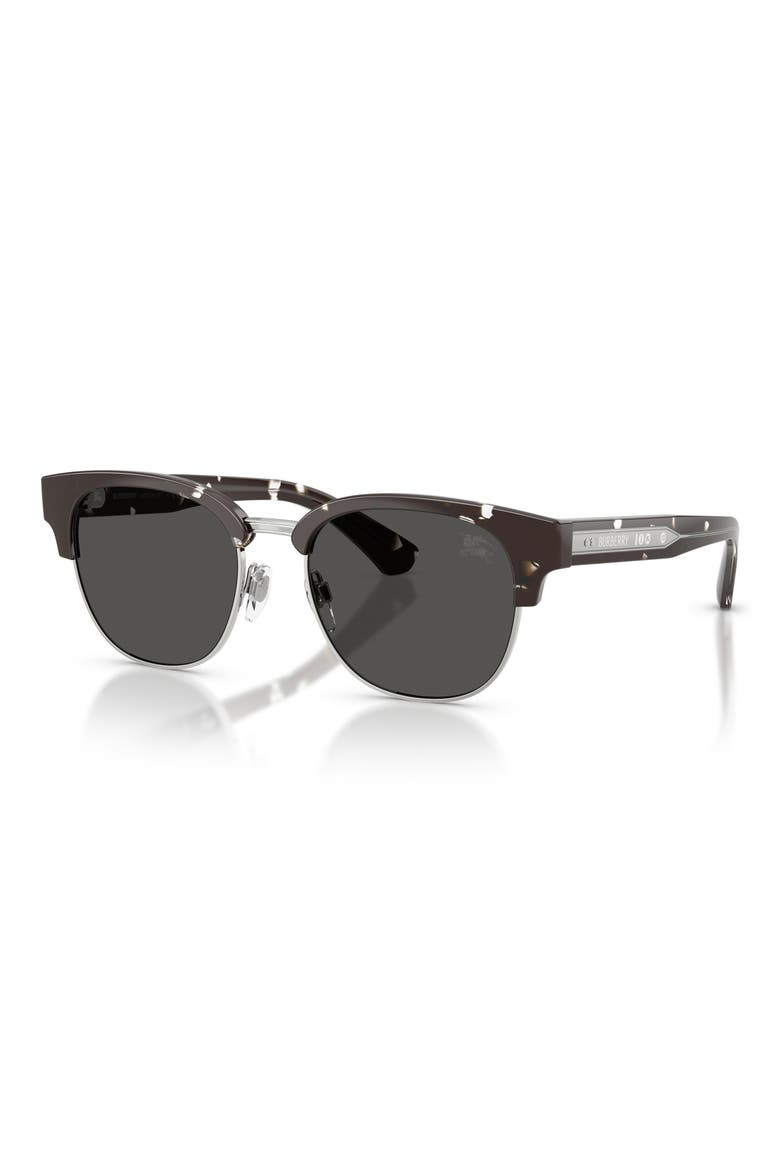 52mm Round Sunglasses, Alternate, color, BLACK HAVANA / DARK GREY
