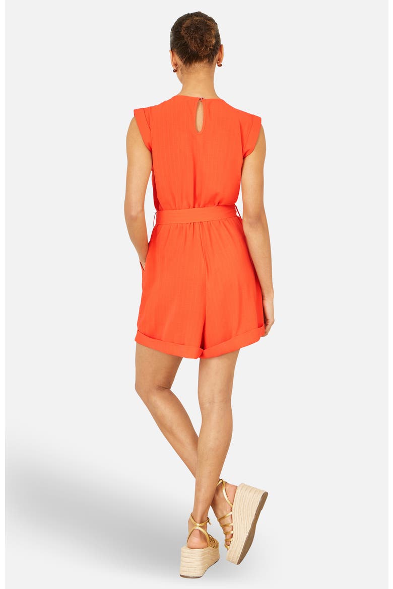 Utility Style Playsuit, Alternate, color, Orange