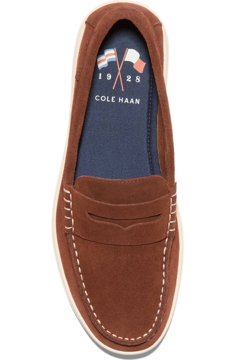 Cole Haan Nantucket Drift Penny Loafer, Alternate, color, Dark Sequoia Suede/ Angora