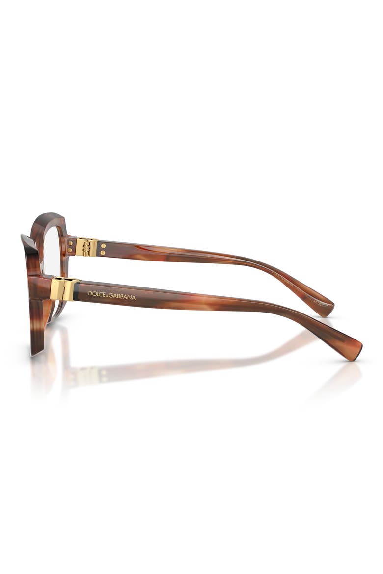 55mm Butterfly Optical Glasses, Alternate, color, STRIPED BROWN
