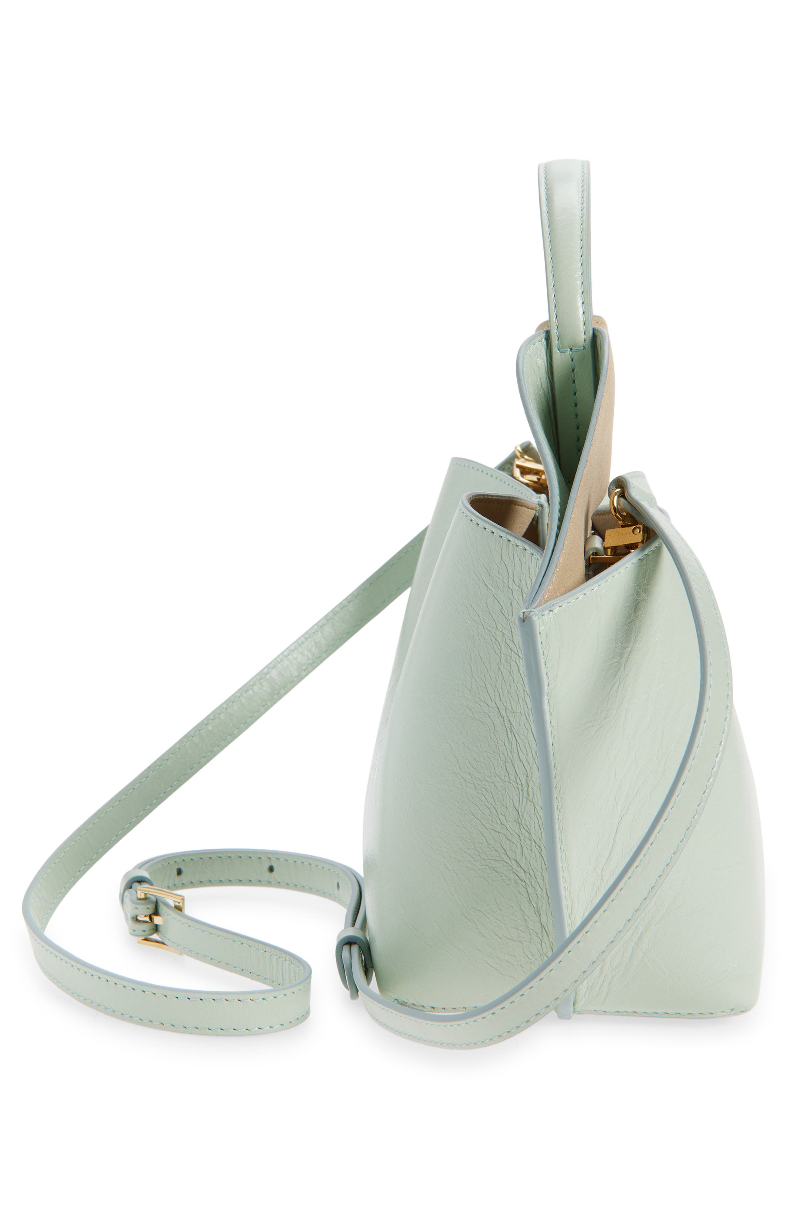 Ree Projects Mini Ann Leather Tote, Alternate, color, Ice Blue