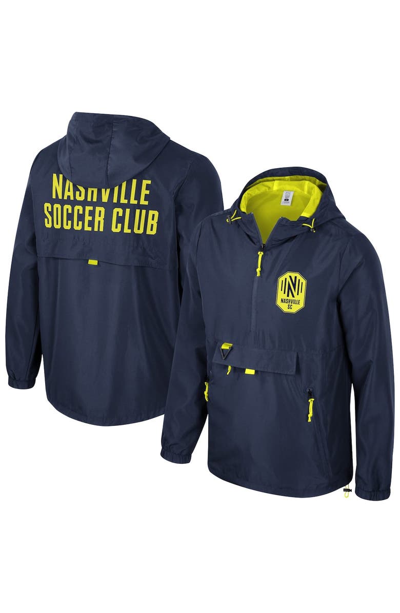Stadium Essentials Men's Stadium Essentials Navy Nashville SC Compete Quarter-Zip Jacket, Main, color, 