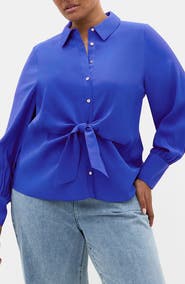City Chic Isabella Tie Front Shirt