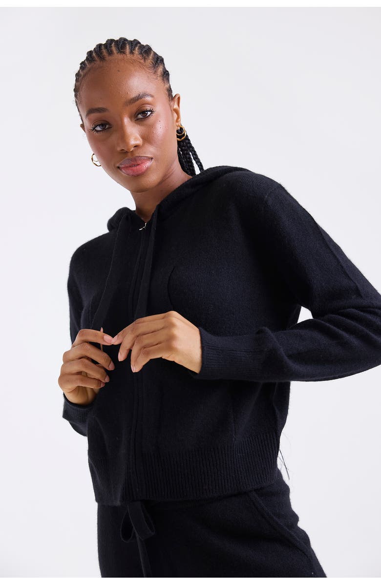 1982 Lavinia Crop 100% Cashmere Sweater, Alternate, color, Black