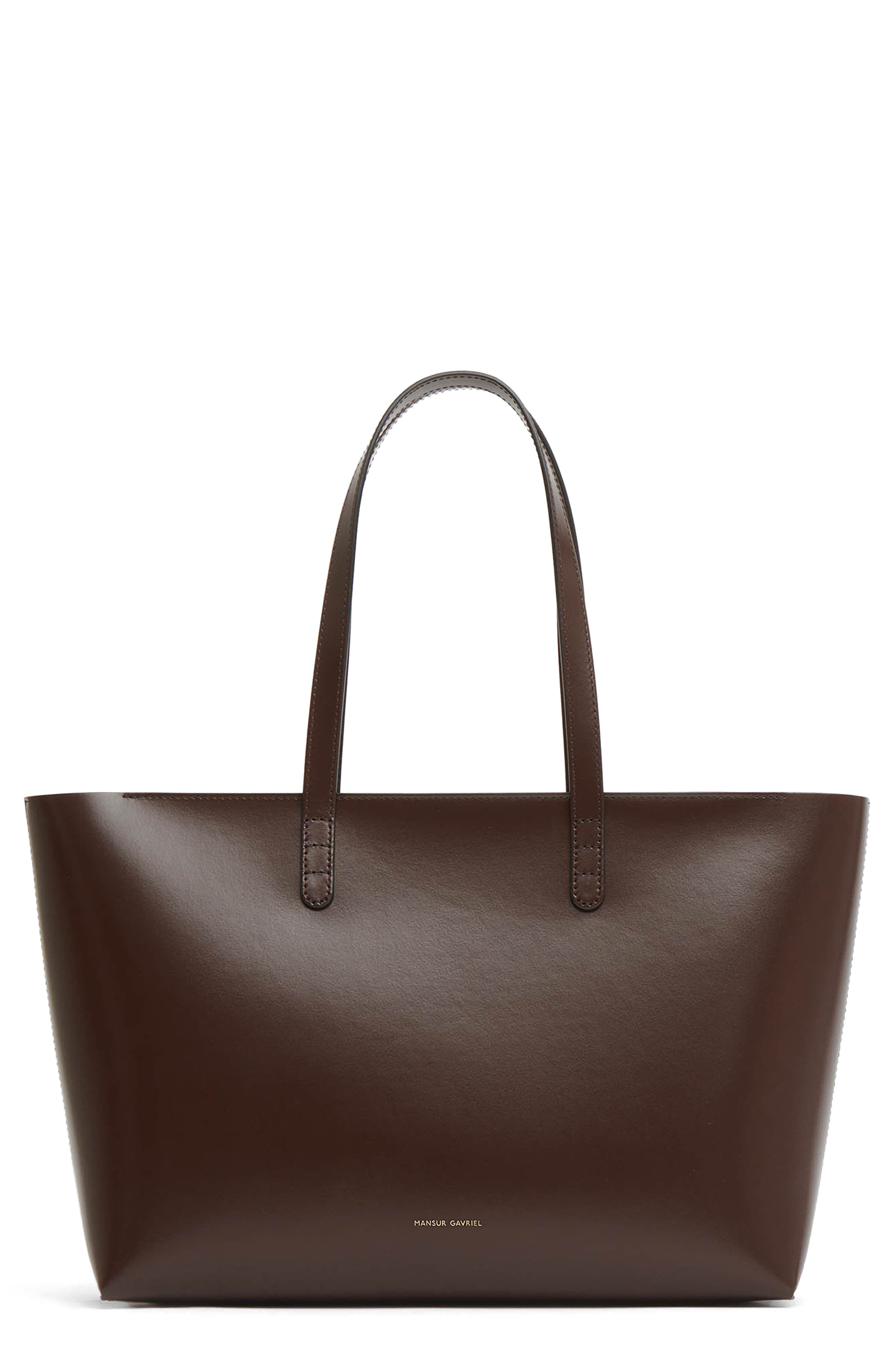 Mansur Gavriel Small Leather Zip Tote, Main, color, 