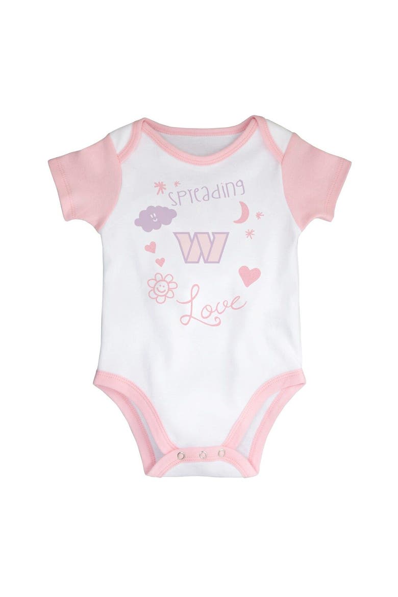 Girls Newborn & Infant White Washington Commanders Spreading Love Bodysuit and Tutu Leggings Set, Alternate, color, White