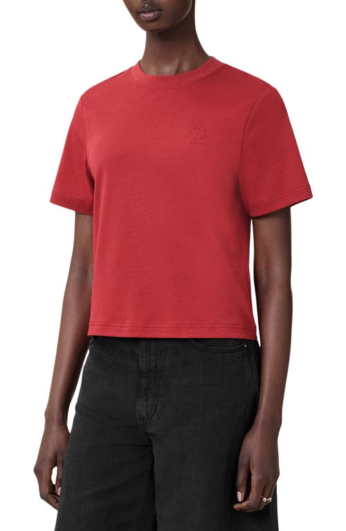 Allsaints Lisa Cotton Crewneck T-shirt In Red