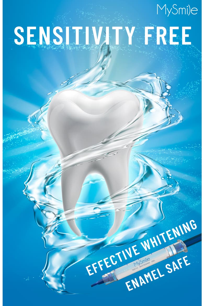 Teeth Whitening Kit with 5 LED Light, 18% CP Gel, Alternate, color, Blue