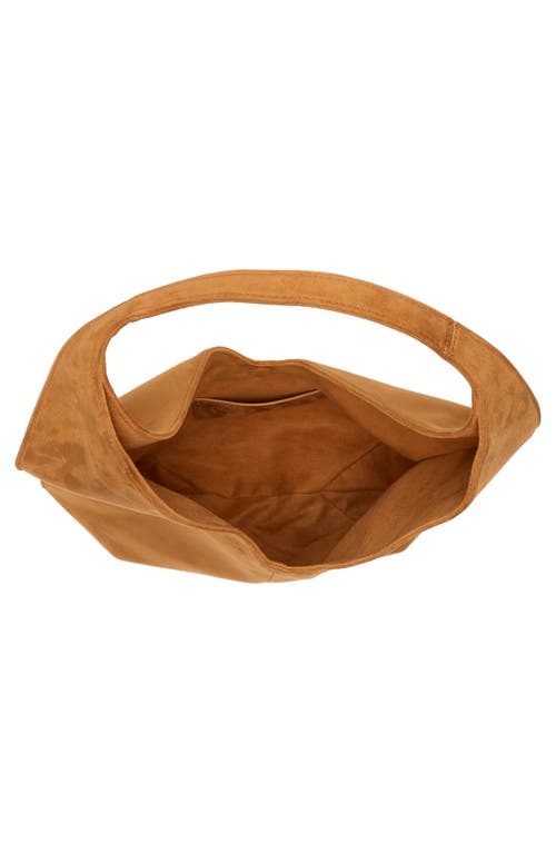 Jw Pei Dara Faux Suede Hobo Bag In Yellowish Brown