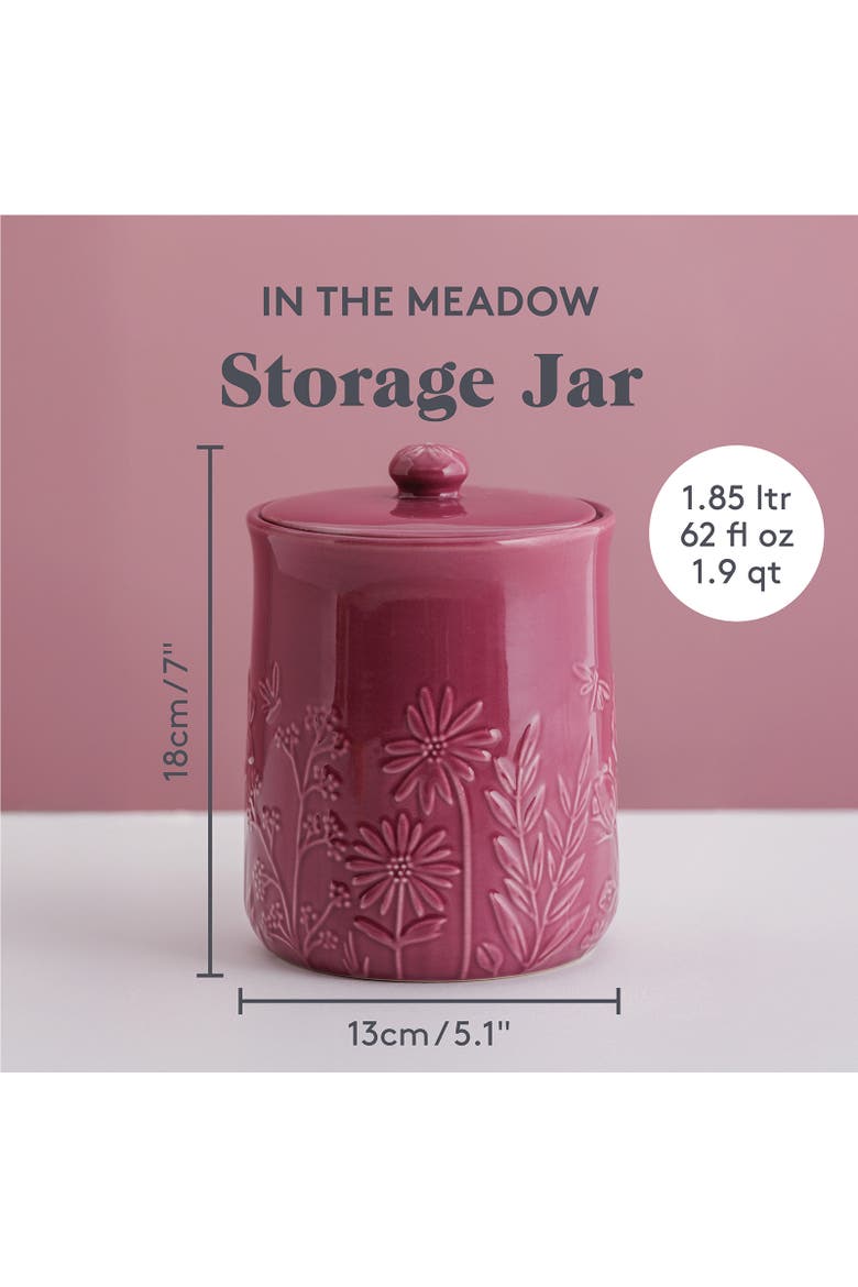 In The Meadow Medium Storage Crock, 7" x 5", Alternate, color, Purple