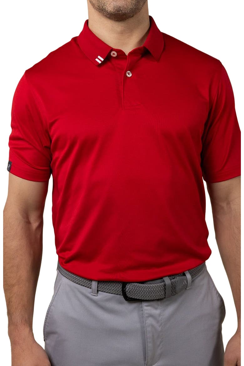 2Bar Solid Polo, Alternate, color, Core Red