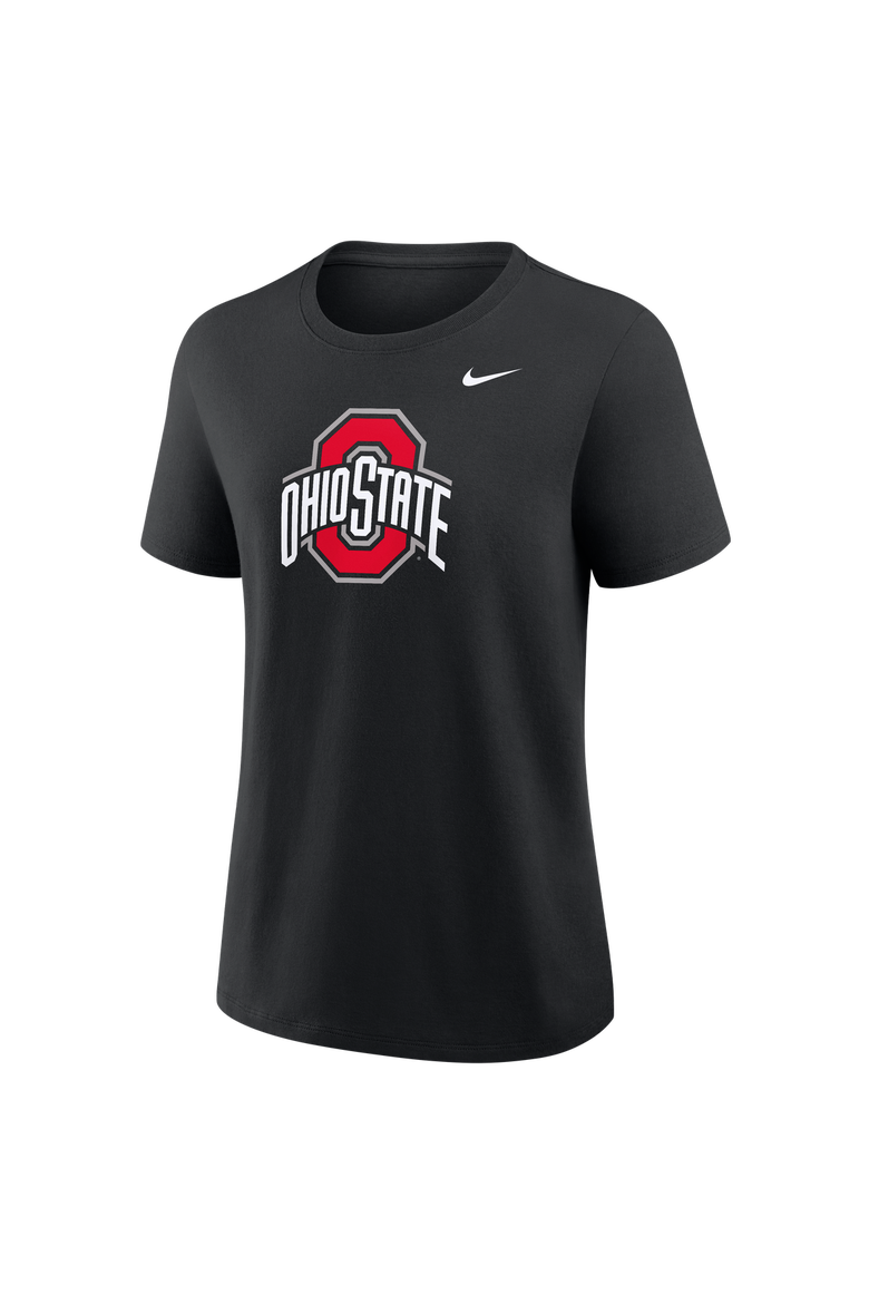 Women's Nike Black Ohio State Buckeyes Primary Logo T-Shirt, Alternate, color, Black