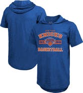 Majestic Threads Men's Majestic Threads Royal New York Knicks Tri-Blend Hoodie T-Shirt