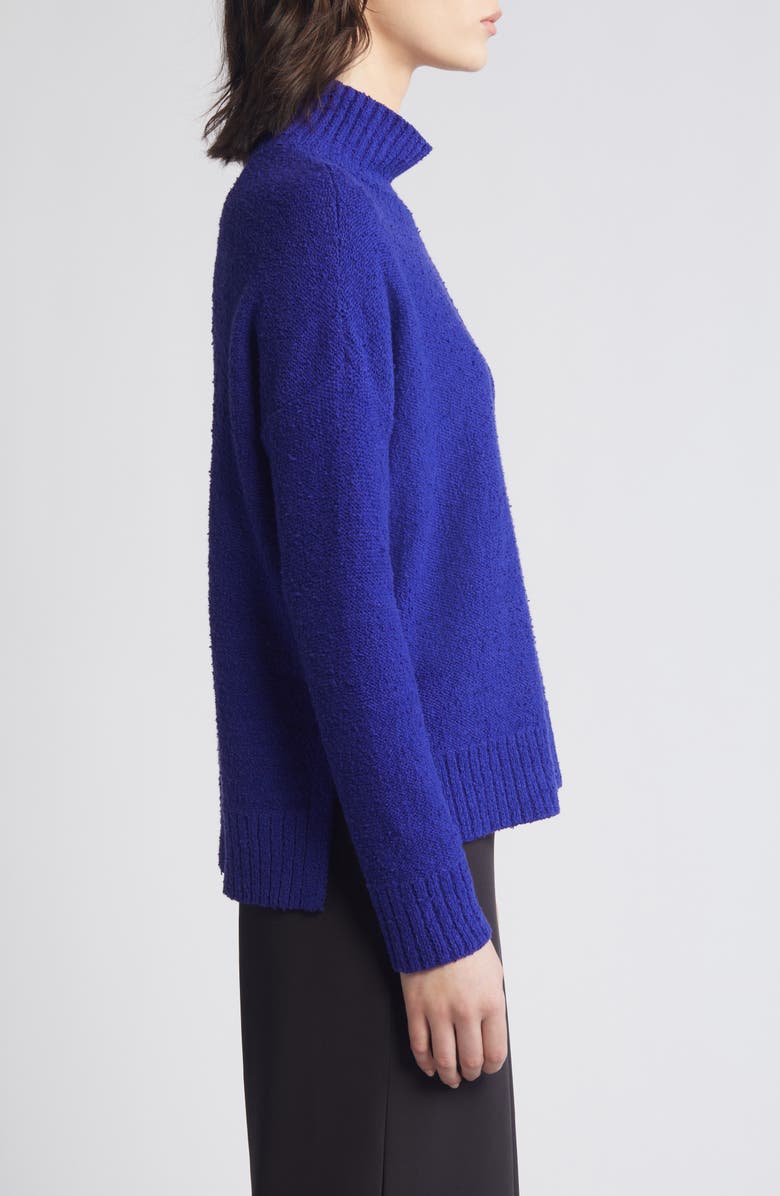 Eileen Fisher Boxy Mock Neck Organic Cotton Sweater, Alternate, color, 