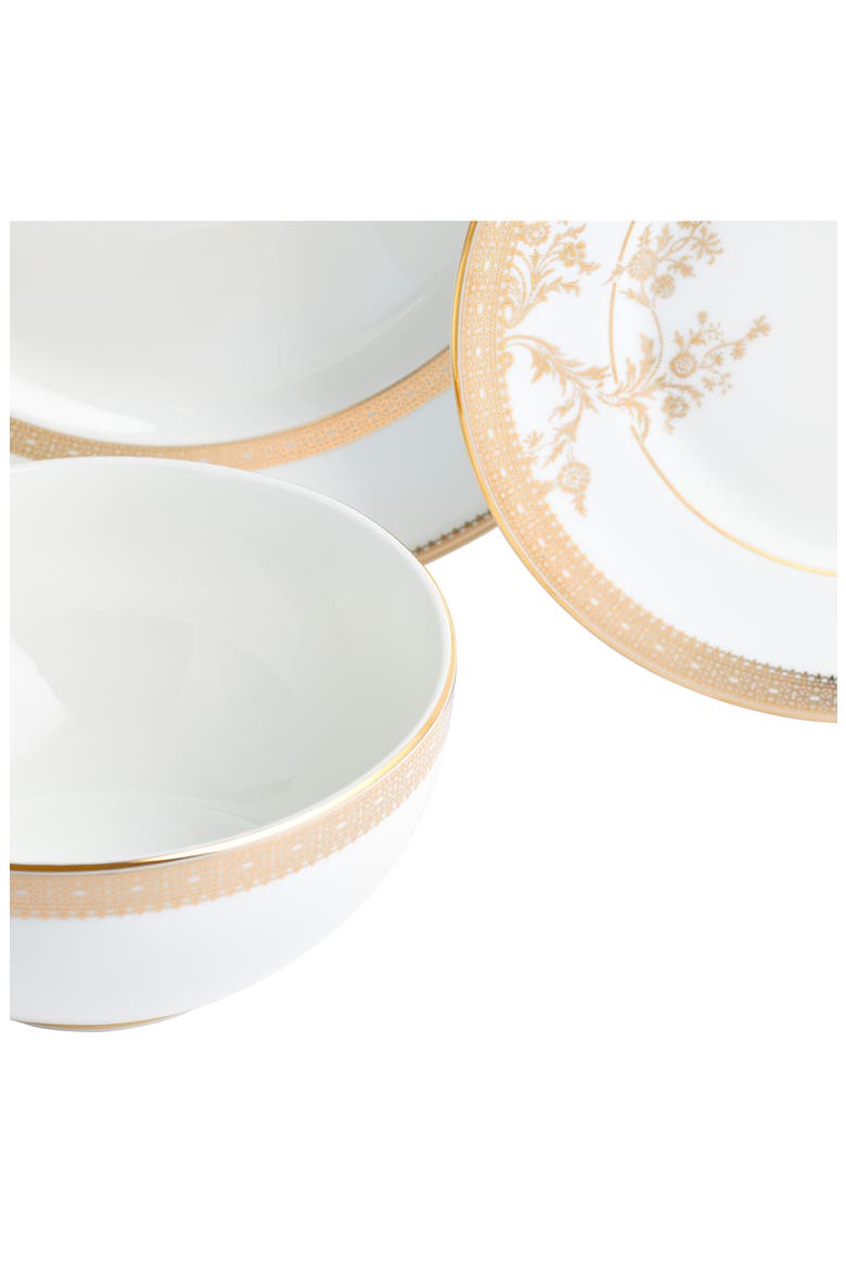 Lace Bone China 3-Piece Dinnerware Set, Alternate, color, GOLD