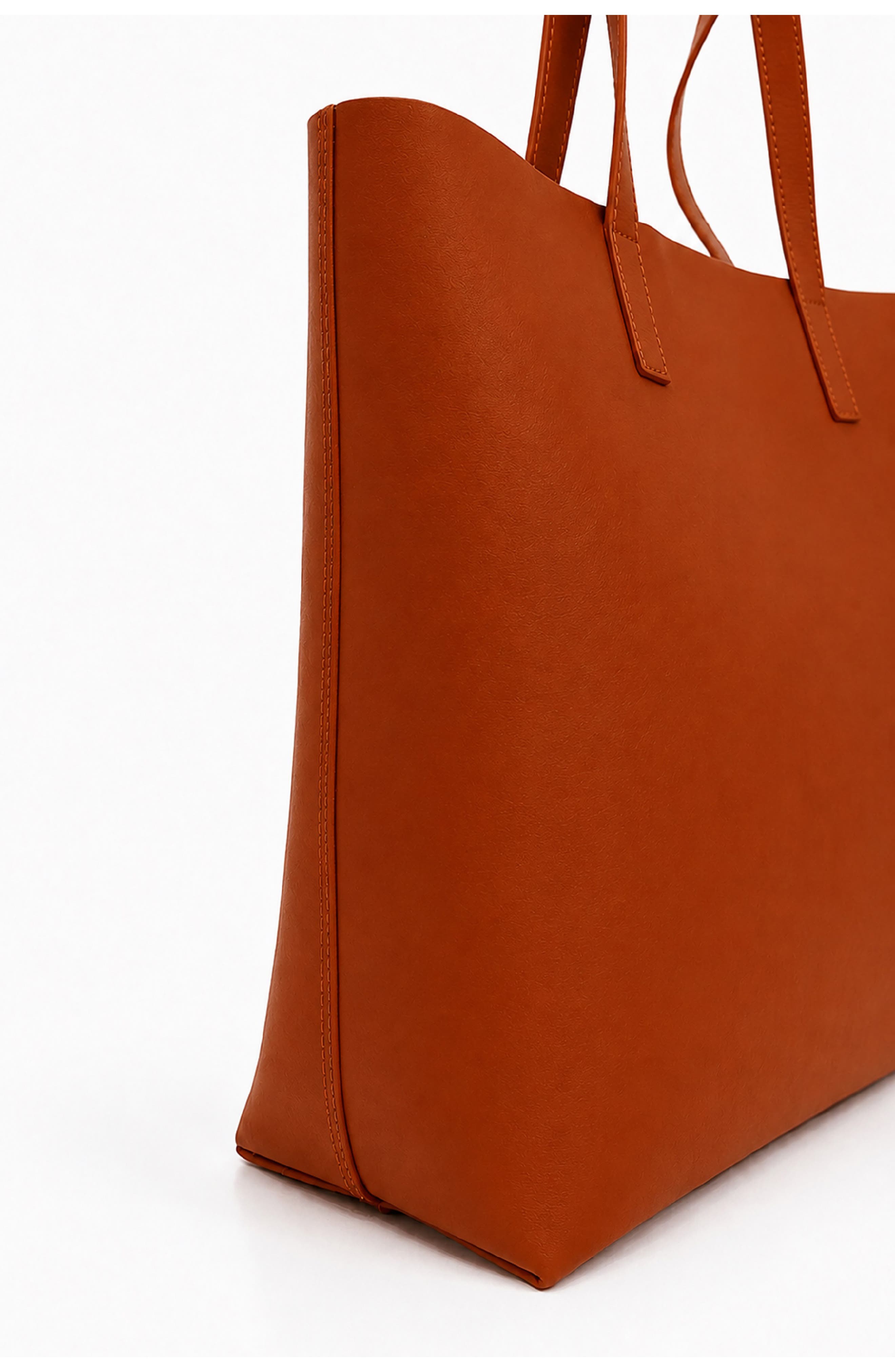 Agatha Leather Tote, Alternate, color, RUST