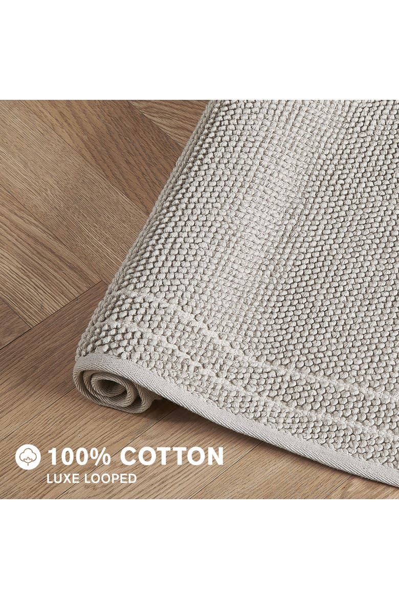 Luxe Looped Cotton 2-Piece Bath Mat Set, Alternate, color, Antarctica Gray