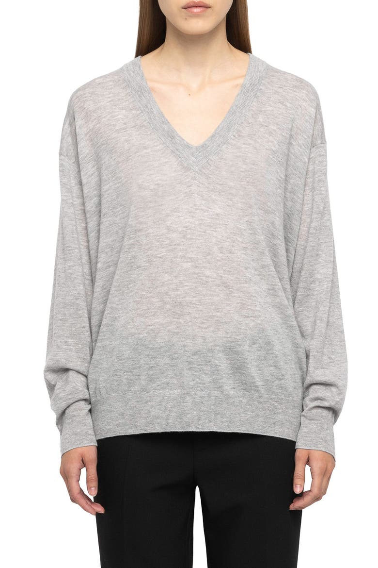Oversize Cashmere Sweater, Main, color, GRIS CHINE CLAI